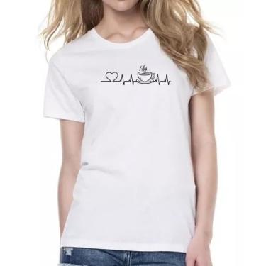 Imagem de Camiseta Baby Look Cafe batimento cardiaco - Alearts, P