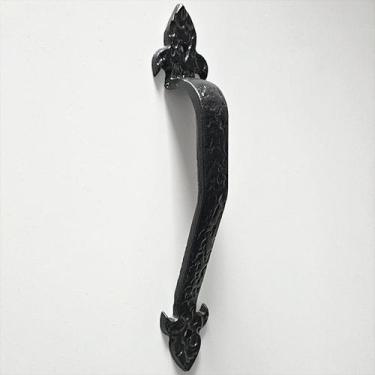 Imagem de Puxador Duplo Colonial Ferro Fundido Lyon Preto Fosco 280mm  Industria