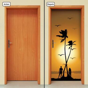 Imagem de Adesivo Decorativo de Porta - Praia - Pôr do Sol - 934cnpt - Allodi