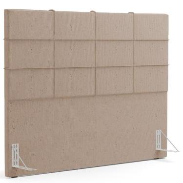 Imagem de Cabeceira Cama Box Casal 140 cm Roma W01 Linho Bege Escuro - Lyam - Ly