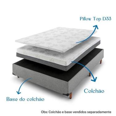Imagem de Pillow Top Firme De Espuma D33  Casal  Sdb Colchões, Casal 138x188x4cm