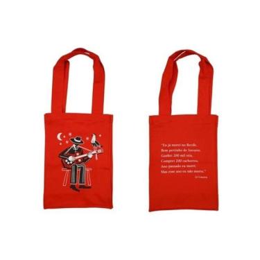 Imagem de Ecobag Vinil - Martins Fontes - Sertanejo Tocando Viola - Vermelha