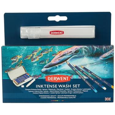 Imagem de Derwent Conjunto de lavagem Inktense, inclui 8 lápis Inktense, 1 pulverizador, 1 pincel de água, 1 pincel de tinta (2302584)