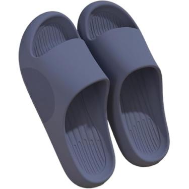 Imagem de Sandálias Masculinas Chinelos De Banheiro Sandálias De Chuveiro Macias Antiderrapantes Sapatos De Praia Masculinos Internos Casa Casa Sandálias Femininas, Blue, 8 UK