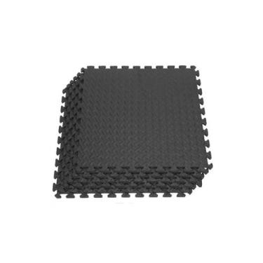 Imagem de Conjunto de 8 pisos de tatami esportivos de borracha preta Eva - Light