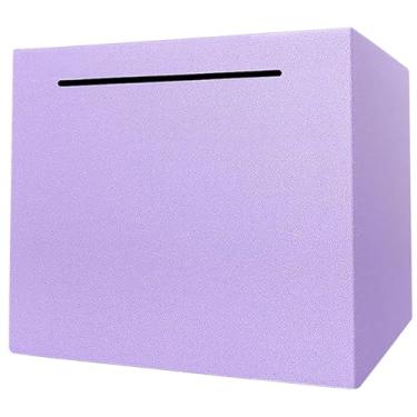 Imagem de Cofrinho para adultos deve quebrar para abrir caixa de dinheiro de aço inoxidável caixa econômica inquebrável caixa de dinheiro dinheiro moeda jarra 12 cm roxo