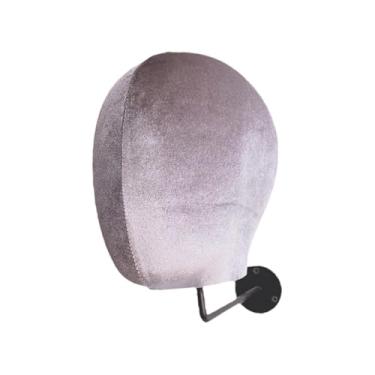 Imagem de Kokiya Cabeça de Manequim de Veludo, Suporte, Cabideiro de Parede, Suporte de Base de Metal, Cabeça de Manequim para Shopping, Salão de Beleza E Casa, Gancho Preto