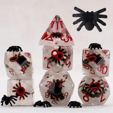 Imagem de Polyhedral D&D Dice Spider Dice,Resin Spider DND Dice Set for Dungeons and Dragons MTG RPG Board Games