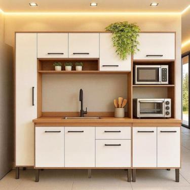 Imagem de Cozinha Compacta Modulada 4 Peças com Torre Quente e Paneleiro Realeza