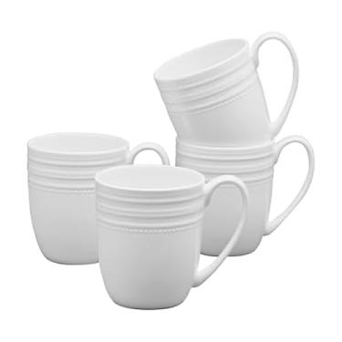 Imagem de Mikasa Kamryn Vegan Bone China Conjunto leve de 4 canecas, 382 ml, branco
