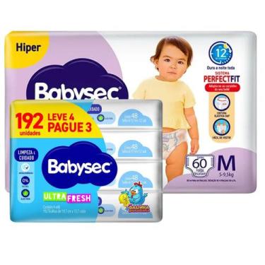 Imagem de Kit Fralda Descartável Babysec Galinha Pintadinha Shortinho M + Toalha