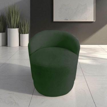 Imagem de Poltrona Decorativa Yara Orgânica Suede Verde - Mansão Decor