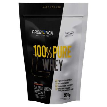 Imagem de Suplemento Alimentar Proteico em Pó Chocolate Probiótica 100 Pure Whey 900g