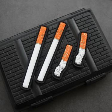 Imagem de Patch de moral engraçado de cigarro de PVC 3D - Patch tático fumê para equipamentos militares, mochilas, bonés de beisebol de operador, porta-placas e coletes - adesivos de moral (CUSTOM-0131)