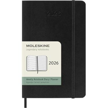 Imagem de Moleskine Classic 12 Month 2026 Weekly Planner, Soft Cover, Pocket (3.5" x 5.5"), Black, 144 pages