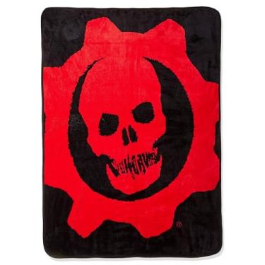 Imagem de Bioworld Manta masculina com logotipo Gears of War, Preto, tamanho nico