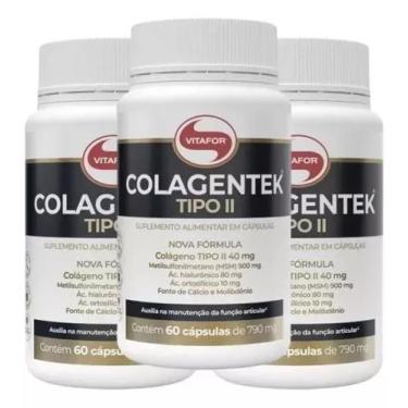 Imagem de 3 Colagentek Colágeno/minerais/vitaminas 60 Cáps - Vitafor