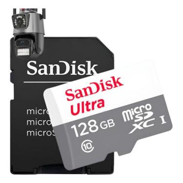 Imagem de Cartão Memória Micro Sd Sandisk 128gb para Notbook Pc Camera Celular -