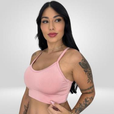 Imagem de Kit 2 Top Nadador Conforto Feminino Sem Bojo Fitness Sutiã Esportivo -