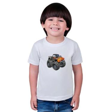 Imagem de Camiseta Masculina Infantil Carro Track - marcelo, Branco, 4