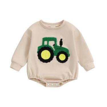Imagem de Moletom Macacão FIOMVA Baby Boy Farm Tractor 0-3 meses