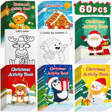Imagem de Livros de atividades de Natal Winrain 60PCS para lembrancinhas de fest