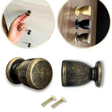 Imagem de 1 Puxador mod. Ponto Redondo 30mm em metal Zamac p/ Móveis - Compras F