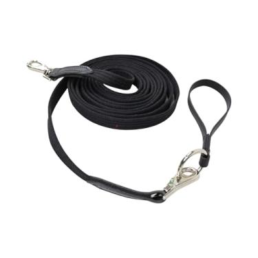 Imagem de UGPLM Linha de guia de corda para cavalo com ferragens de metal, instalação rápida ou remoção de rédeas, equipamento de treinamento para cavalos com