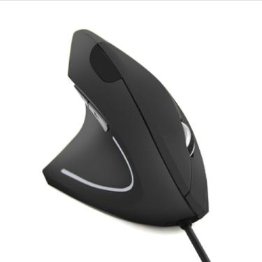 Imagem de Mouse ergonômico para mão esquerda, mouse vertical com fio USB para canhotos, 3 resoluções ajustáveis (800/1200/1600), mouse óptico USB para escritório, para PC, laptop, computador, desktop, Mac