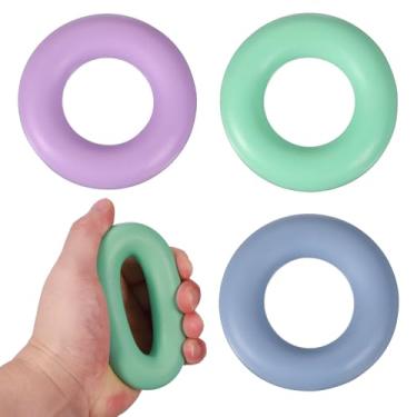 Imagem de YELARXI Anéis de treinamento de força de aderência, fortalecedor de mão portátil, fortalecedor de antebraço de dedo - adequado para (atletas/escalada/fitness), 8,9 cm e 40, 50, 27,2 kg e cores