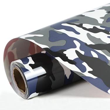 Imagem de FUNKAKA Camo Heat Transfer Vinyl, Camouflage HTV Vinyl - 12 Inch x 9 Feet Heat Transfer Vinyl,Camo Iron on Vinyl (Camouflage-3)