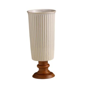 Imagem de Ioensy Vaso de porcelana para flores, coleção de vasos de flores, suporte de flores de arte exclusivo, jarra para cozinha, mesa de centro, de, Linhas Verticais