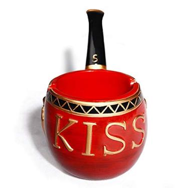 Imagem de Cinzeiros para cigarros cinzeiro vintage para cachimbo de tabaco decoração de sala de casa bandeja de cinzas de resina estatuetas ornamentos retrô presentes para homens decoração bandeja de cinzas