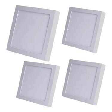 Imagem de 2X 4 Painel Plafon Led 18W Sobrepor Quadrado 22Cm 3000K Av