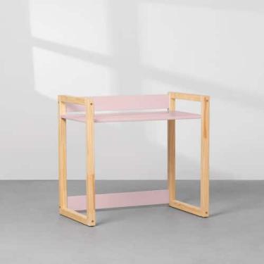 Imagem de Escrivaninha Infantil Noah Natural - Rosa Fosco - Abra Casa