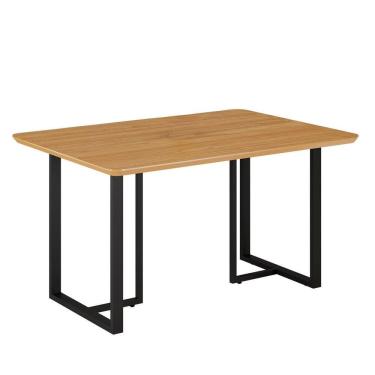 Imagem de Mesa para Sala de Jantar Retangular 120x90cm Mdf Lunna Preto Fosco / Proa