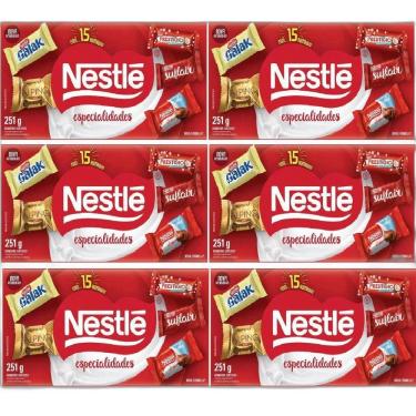 Imagem de Kit 6 Nestle Bombons 251Gr Espec. Cx