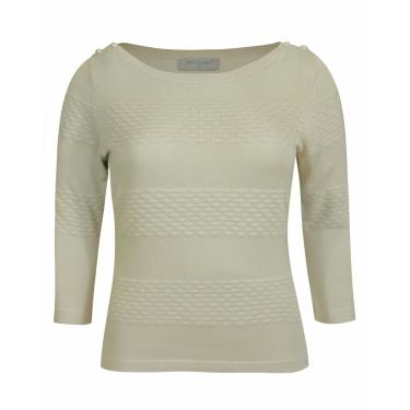 Imagem de Blusa 3/4 Pau a Pique Modal Creme