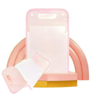 Imagem de Pasta Sanfonada Para Documento Com 13 Divisórias Pasta Prancheta A4 Alça Transporte Pasta Organizadora Escritório Escolar(Rosa)