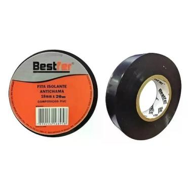 Imagem de Fita isolante preta antichama 18mmx10m - bfh1301 - bestfer