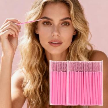 Imagem de Mini varinhas de rímel descartáveis skinny, 100 peças, micro pincel de cílios, aplicadores de pincéis de maquiagem pequenos para sobrancelhas