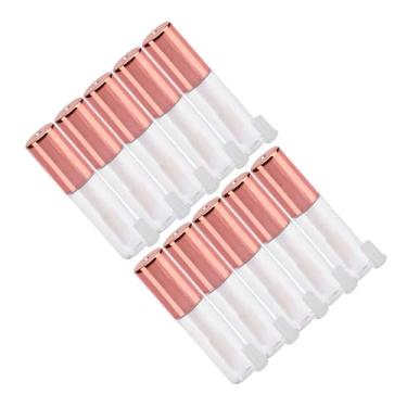 Imagem de XUXHOU Tubo Compacto de Brilho Labial Em Ouro Rosa, Conjunto Pequeno de Recipiente de Tubo de Batom Diy, Kit de Recipiente de Brilho Labial de 10 Peças para Armazenamento e Viagem Diy