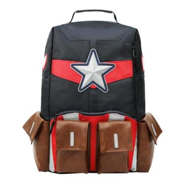 Imagem de Mochila Marvel Captain America Suit Up Personagem 45,7 cm, Traje do Capitão América, OSFA, Personalizado