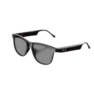 Imagem de SOLOS Óculos alimentados por IA | Xeon 5 | Óculos de sol pretos brilhantes | Lentes de sol cinza escuro | Lentes ChatGPT integradas para viagens e tradução em tempo real | Alto-falantes estéreo |