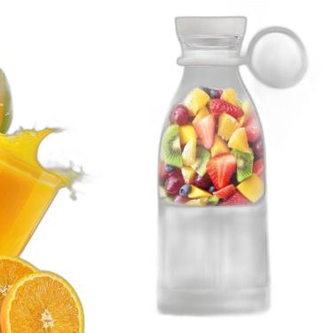 Imagem de Mini Liquidificador 380Ml Usb Branco Portátil Com 6 Lâminas