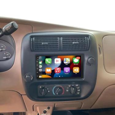 Imagem de Rádio automotivo 4+64G Double Din para Ford Ranger 1998-2005 2006 com câmera de reserva, tela sensível ao toque estéreo de 25 cm para Ford Ranger GPS Navi 4 núcleos com carplay sem fio Bluetooth FM