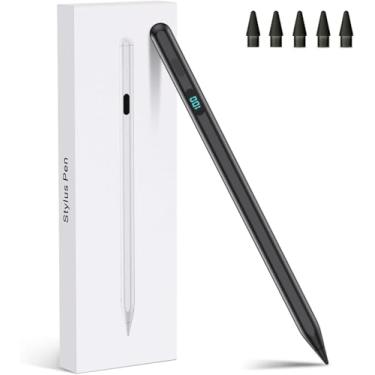 Imagem de Caneta Stylus para iPad 2018-2024, com acessório magnético, carregamento rápido USB-C, sensibilidade de inclinação, rejeição da palma da mão, compatível com Apple iPadPro11/32.8 cm/M4,