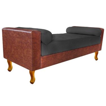 Imagem de Recamier Félix King Size 195cm Corano Nozes e Linho Chumbo