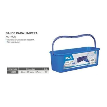 Imagem de Balde limpeza mop pva 7l - kala