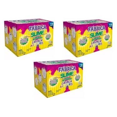 Imagem de Kit 3 Fabrica De Slime Kimeleka Crunch Arco Iris Acrilex - Artkids